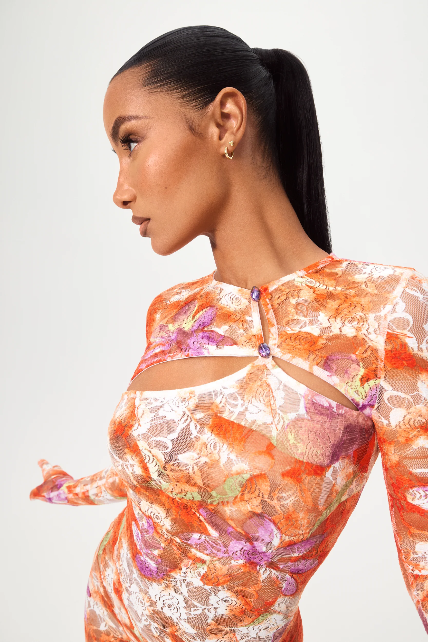 Birds Of Paradise Lace Catsuit - Image 3
