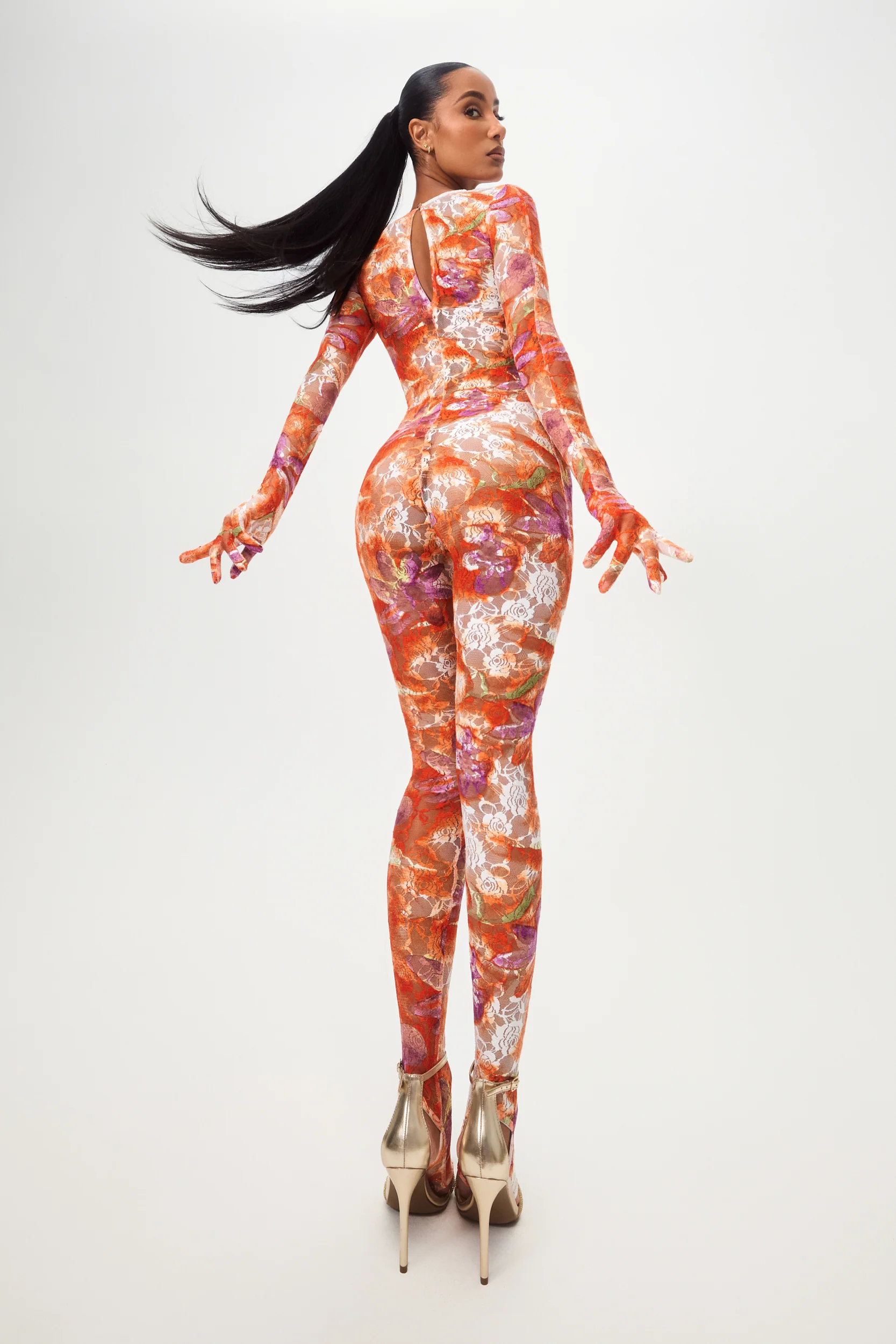 Birds Of Paradise Lace Catsuit - Image 4